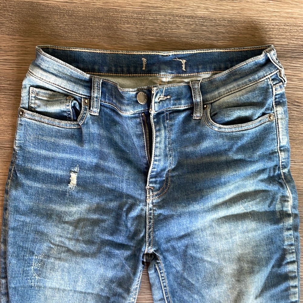 Free People Jeans - blue with distressed bottom